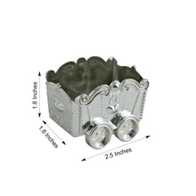 Pack of 12 Silver Chariot Party Treat Candy Box Containers 2 Inch x 2.5 Inch