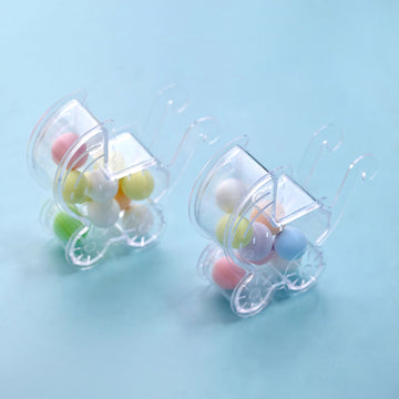 Cherish the Memories with Clear Baby Stroller Candy Treat Gift Boxes