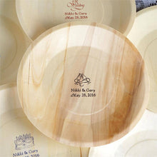 Personalized Dinner Plates Birchwood With Large Emblem 8.5 Inch 100 Pack