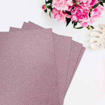 10 Pack Pink Self-Adhesive Glitter DIY Craft Foam Sheets 12"x10"