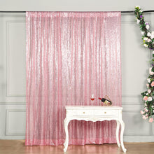 8ftx8ft Pink Sequin Photo Backdrop Curtain Panel, Event Background Drape