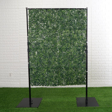 Portable Isolation Wall with Artificial Grass Wall Panels, Floor Standing Sneeze Guard 4FT x 9FT