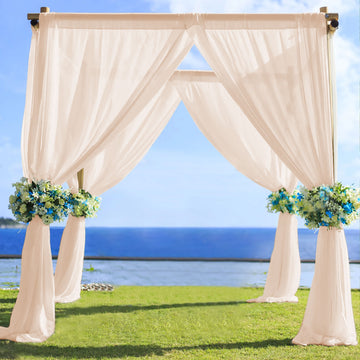 Elegant Nude Chiffon Curtain Panel for a Touch of Sophistication
