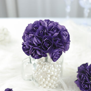 Long-Lasting Purple Paper Roses for Event Decor and DIY Crafts