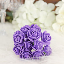 48 Purple 1 Inch Real Touch Foam Rose Flowers