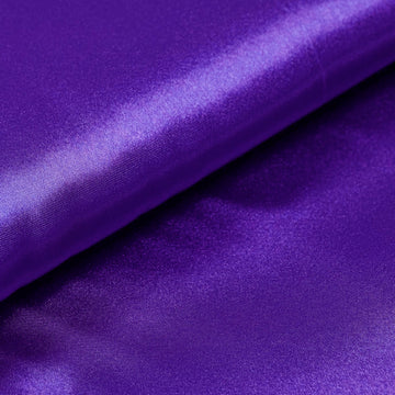 Elegant Purple Satin Fabric for Stunning Event Decor