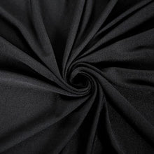 8 Feet Black Round Stretch Spandex Tablecloth#whtbkgd