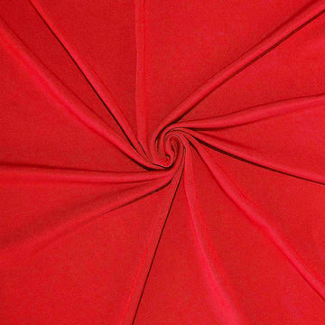 Dress Up Your Event with the Red Round Stretch Spandex Tablecloth 5ft