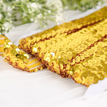 Add a Touch of Opulence with Metallic Gold Sequin Ribbon