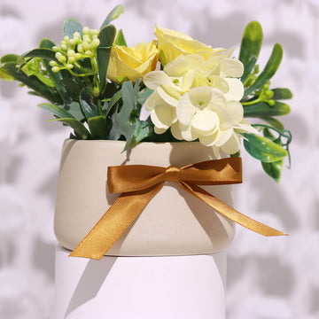 Elevate Your Event Décor with Gold Satin Ribbon Bows