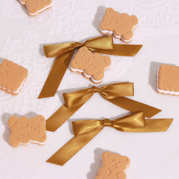 Add Elegance to Your Décor with Gold Satin Ribbon Bows