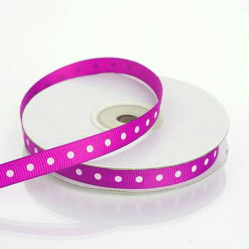 Elevate Your Event with Fuchsia Grosgrain Polka Dot Ribbon