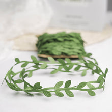 Olive Green Leaf Ribbon Artificial Vines 67 Ft