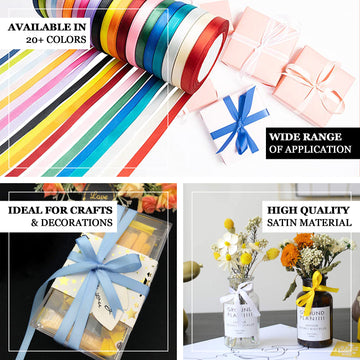 Create Stunning Crafts with Gold Single Face Decorative Satin Ribbon