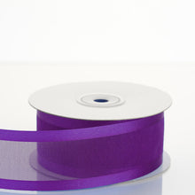 Sheer Organza Ribbon With Satin Edge in Purple 25 Yards 1.5 Inch