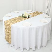Champagne Stripes 14 Inch x 108 Inch Satin Table Runner
