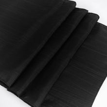 Black Accordion Crinkle Taffeta Fabric Table Linen Runner 12 Inch x 108 Inch
