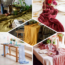 10 Feet Gauze Cheesecloth Table Runner in Mustard Yellow Color