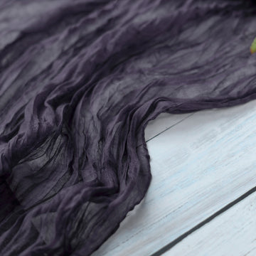 Create a Boho Chic Ambiance with Purple Cheesecloth Table Runner