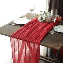 10 Feet Table Runner Red Cheesecloth