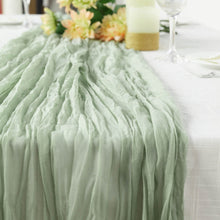 Sage Green Cheesecloth Table Runner 10 Ft