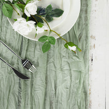 Sage Green Cheesecloth Runner For Tables 10 Ft