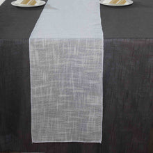 Wrinkle Resistant White Linen Table Runner 12 Inch x 108 Inch Slubby Textured