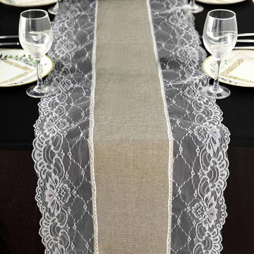 Elevate Your Table Decor with the Taupe Faux Burlap Jute Table Runner