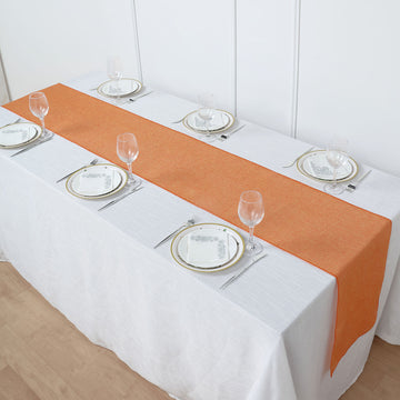 Enhance Your Tablescapes with the Rustic Charm of the Faux Jute Linen Table Runner