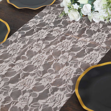 Versatile and Stylish: The Blush Floral Lace Table Runner