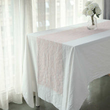 Blush Rose Gold Floral Lace Table Runner 12 Inch x 108 Inch