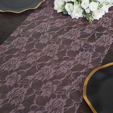 Floral Lace Table Runner In Violet Amethyst
