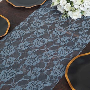 Enhance Your Table Setting with the Dusty Blue Floral Table Runner