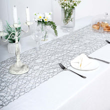 String Woven 16 Inch x 72 Inch Table Runner In Metallic Silver