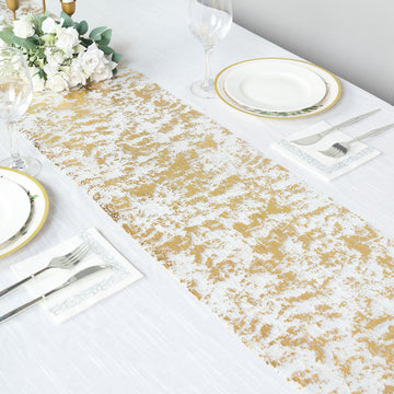 Enhance Your Table Setting with the Sparkly Metallic Gold Table Runner