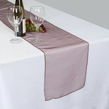 Add Elegance to Your Event with Burgundy Sheer Organza Table Runners