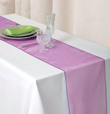 Add Elegance to Your Event with the Fuchsia Sheer Organza Table Runners