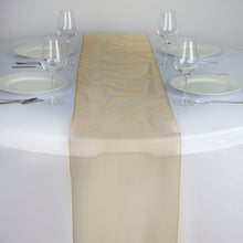 Organza Table Top Runner 14 Inch x 108 Inch Gold