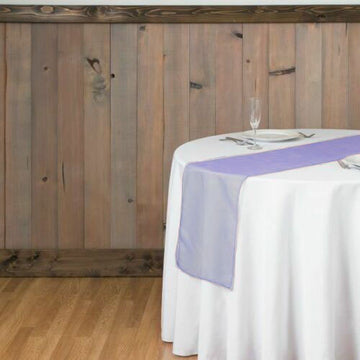Create a Magical Atmosphere with the Purple Sheer Organza Table Runners