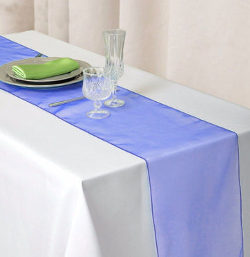 Elevate Your Event Decor with the Royal Blue Sheer Organza Table Runners
