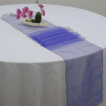 Royal Blue Organza 14 Inch x 108 Inch Table Top Runner