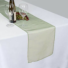 Olive Green Organza 14 Inch x 108 Inch Table Top Runner