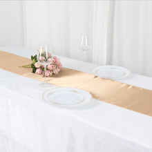 Satin Table Runner Nude 12x108 Inch