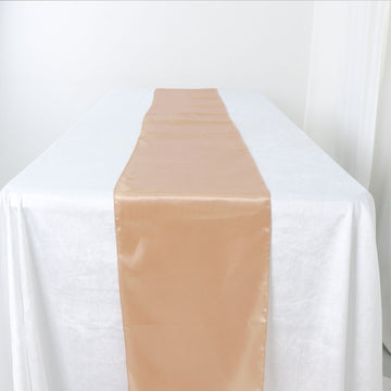 Enhance Your Table Decor with the Perfect Nude Satin Table Runner
