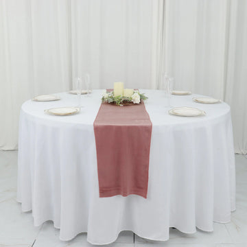 Enhance Your Table Decor with the Dusty Rose Premium Velvet Sheen Finish Table Runner
