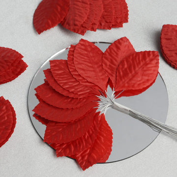 Add a Touch of Passion with 144 Red Burning Passion Leaves