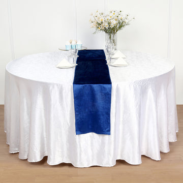 Elevate Your Event Decor with the Royal Blue Premium Velvet Table Runner