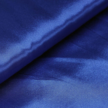 Elevate Your Event Decor with Royal Blue Satin Fabric