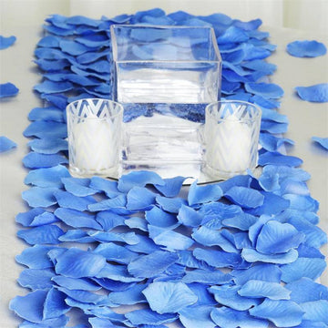 Add a Touch of Elegance with Royal Blue Silk Rose Petals