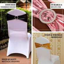 Chairs with Champagne Metallic and Diamond Buckle Sashes 5 Pack